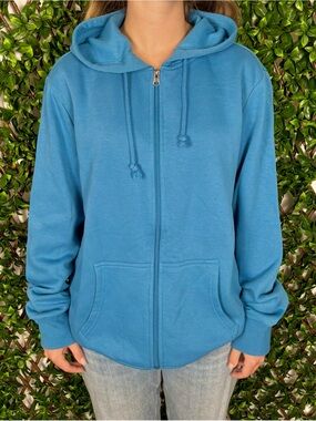 Blue Zip Up Hoodie